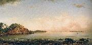 Martin Johnson Heade Spouting Rock, Newport oil painting artist